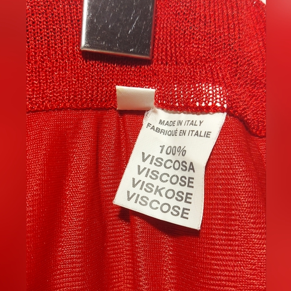 Moda Dionisio Pellizzari Red Maxi Skirt Size L - Picture 7 of 7